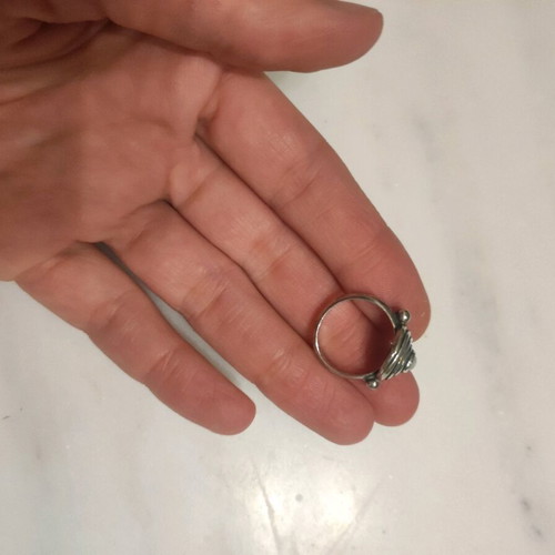 Gianniotiko traditional handmade ring 925 silver used vintage
