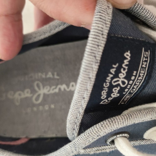Pepe Jeans men's sneakers navy blue canvas size 43 like new