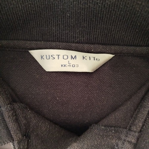 Kustom Kit KK403 Klassic Pique Polo shirt, dark blue/black, size L