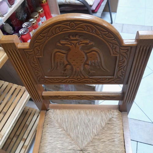 Carved ecclesiastical chair like new
