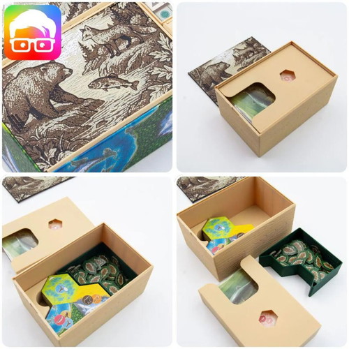 Cascadia Board Game Organizer New with Landmarks and Promo Cards