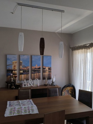 Ceiling lights set with Murano glass and inox base like new