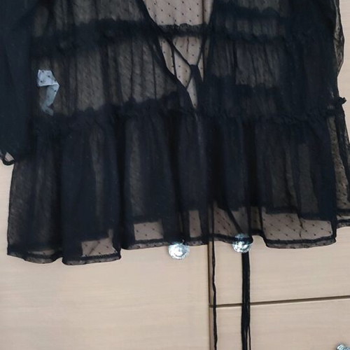 Zara Sheer Cardigan with Ruffles new, size S