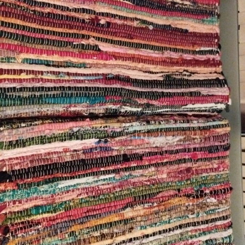 Rag rugs new, two pieces approx. 1.20x2 m each