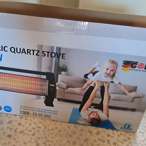 Quartz heater 1200 W Com model 20.01.002 like new