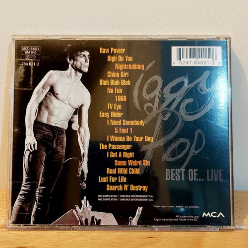 Iggy Pop Best of Live CD like new, rock
