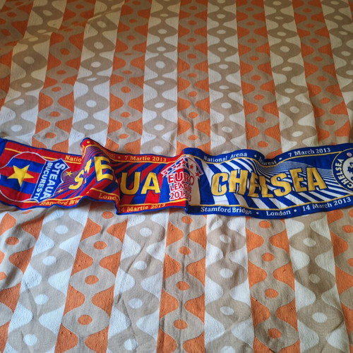 Collectible football scarf Steaua vs. Chelsea