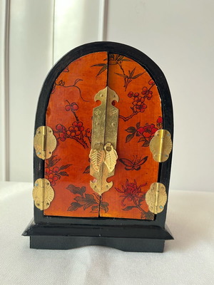 Vintage κοσμηματοθήκη Chinoiserie χειροποίητη, σαν καινούργιο