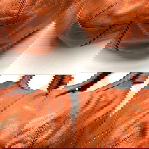 Coach оранжева кожена чанта за рамо употребявана