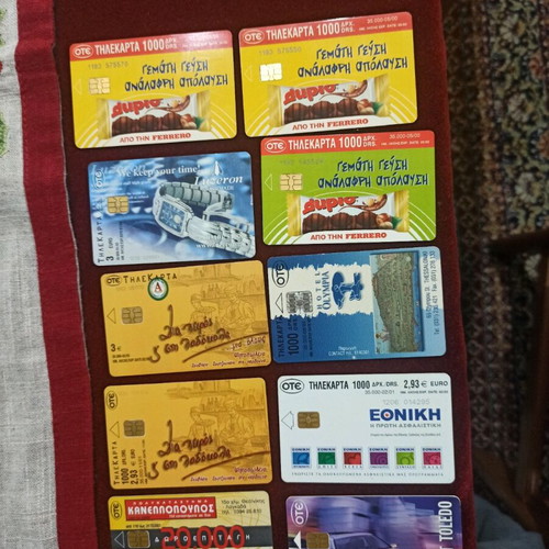 Phone cards used, pack of 10, tirage 35,000