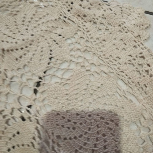 Tablecloth handmade used, 80×77 cm