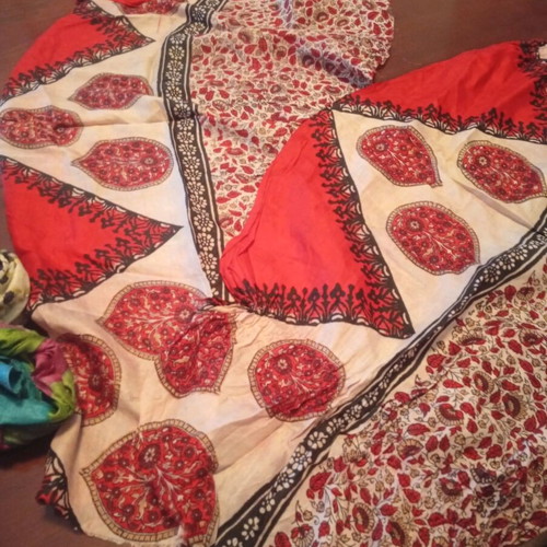 Silk Indian sari pieces used, pack of 14, vintage