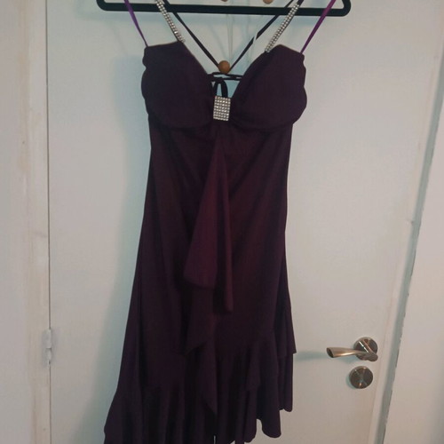 Asymmetric evening dress like new, purple, size medium