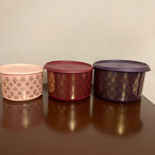 Tupperware Optimum round box set 2.0L, 1.4L, 940ml new
