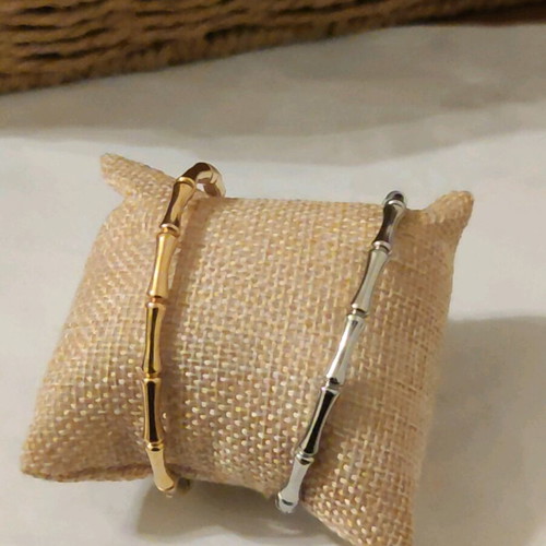 Steel handcuff bracelet new, gold and silver colors
