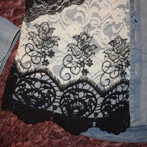 Elisa Cavaletti Shirt Jeans Women size S used, lace details