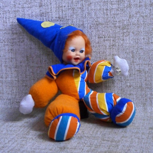 Popoffo Clown doll new with box, El Greco 80s