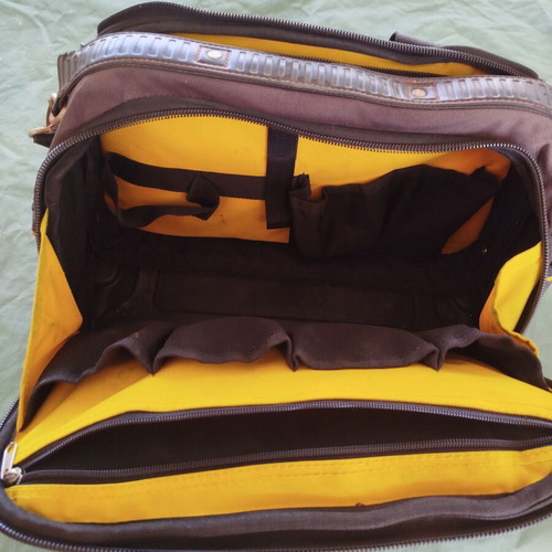 Stanley Fatmax tool bag used with hard bottom
