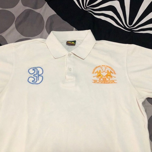 La Martina Polo Shirt M like new, white with embroidered details