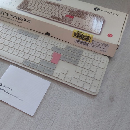 Keychron B6 Pro Ultra-Slim Wireless Keyboard new, Retro Red