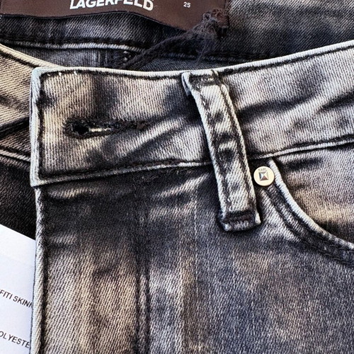 Karl Lagerfeld jeans new, dark gray with wash, size 25