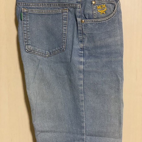 MCM denim barrel-leg jeans, blue