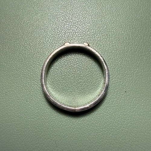Handmade ring silver 999 and 14K like new, vintage minimal