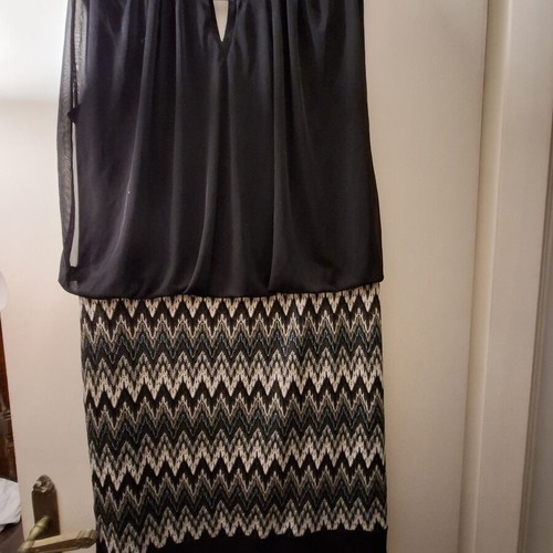 Dress 2XL new, black and multicolor, chest circumference 120 cm
