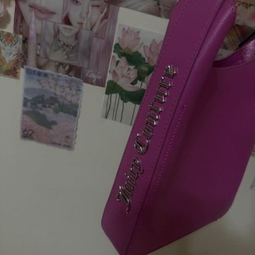 Juicy Couture shoulder bag new, pink and silver with wallet