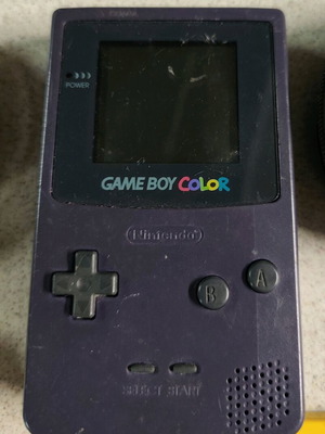 Gameboy Color used with original shell and screen without battery cover