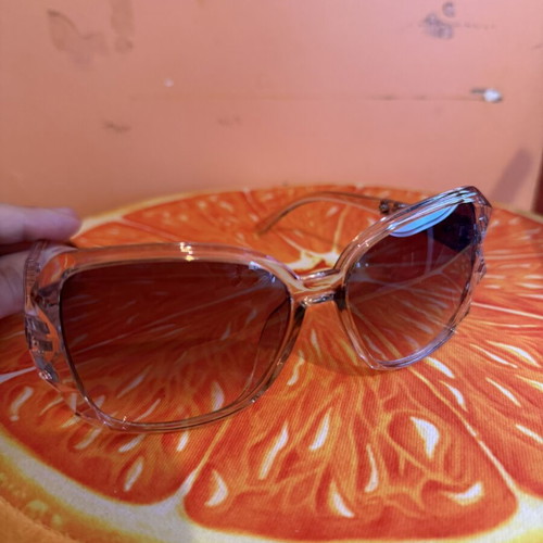 Statement Oversized Sunglasses Transparent Frame, Like New, Multicolor