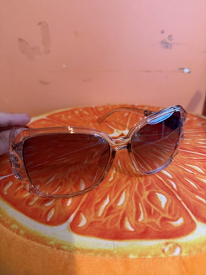 Statement Oversized Sunglasses Transparent Frame, Like New, Multicolor