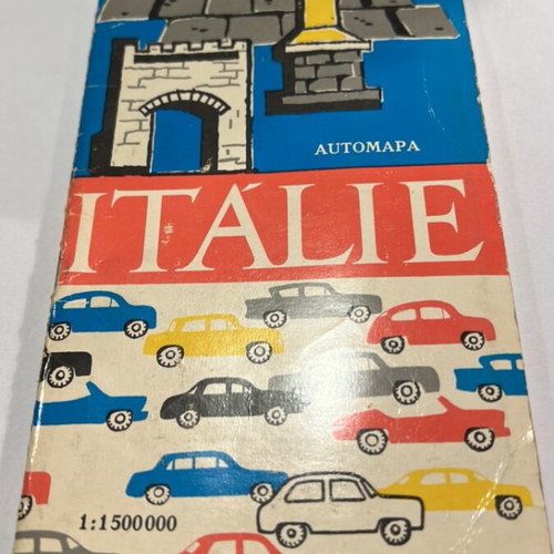 Italy road map used, 1981, in Czech