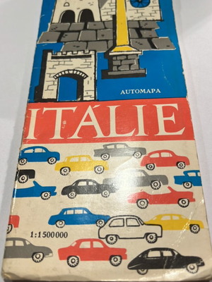 Italy road map used, 1981, in Czech