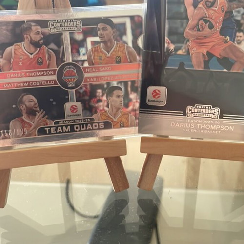Valencia basketball cards new, team quads and Darius Thompson insert