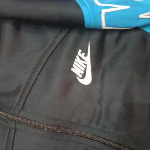 Nike vintage unisex jacket, black and blue, size S