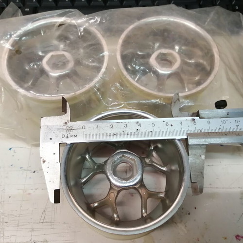 Rc Amax model rims new, 3 pieces, hex 17mm, width 61mm, diameter 89mm
