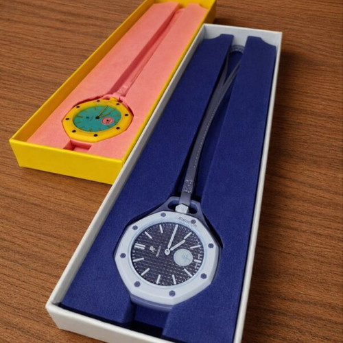 Audemars Piguet x Swatch Royal Pop pocket watch, Lan Ba & Otg Roz