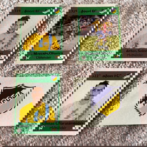 Χαρτάκια αυτοκόλλητα ΑΠΟΕΛ σαν καινούργια, πακέτο 4 τεμαχίων