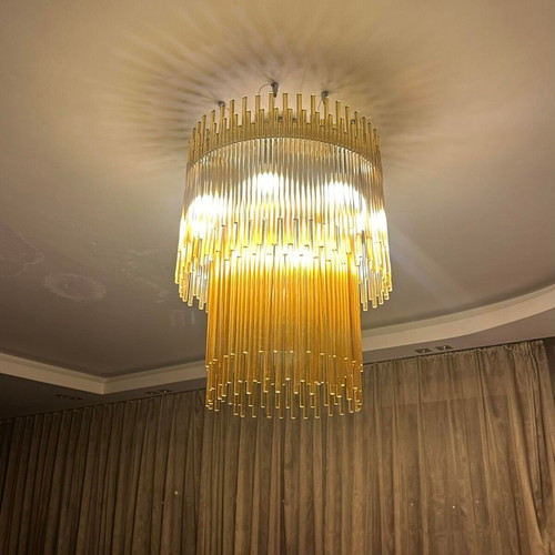 Vistosi Diadema Murano glass chandeliers like new, set of 5