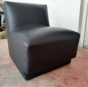 Πολυθρόνα μαύρη ECOleather (δερματίνη)