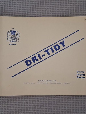 Stuart Dri-Tidy Stamp Drying Book used, vintage philately accessory
