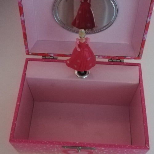 Disney Cinderella Music Jewelry Box like new with mirror and rotating figure