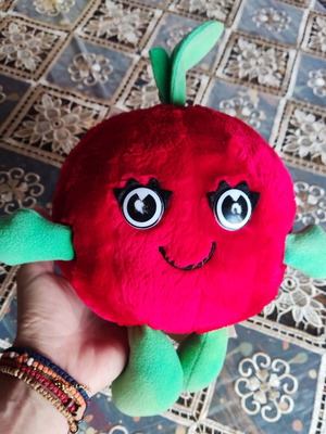 Vintage plush fruit used, apple or cherry