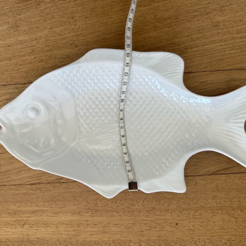 Porcelain serving platters new fish-shaped set of 2