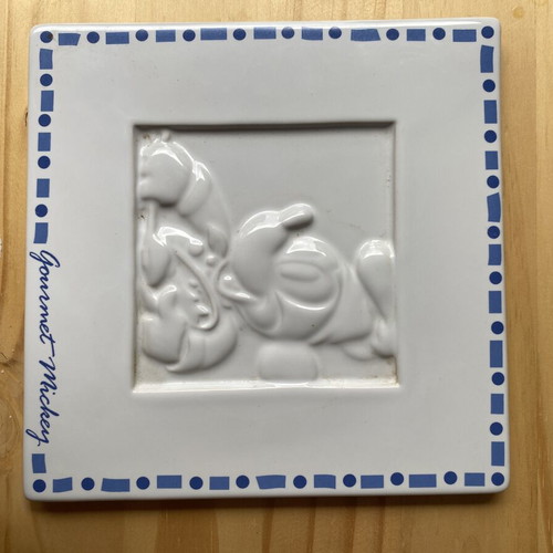 Disney Parks Chef Gourmet Mickey Mouse Ceramic Trivet like new
