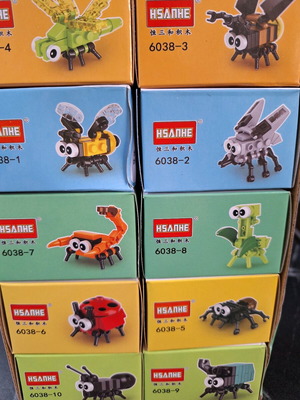 Insect building blocks new, set of 10 pieces