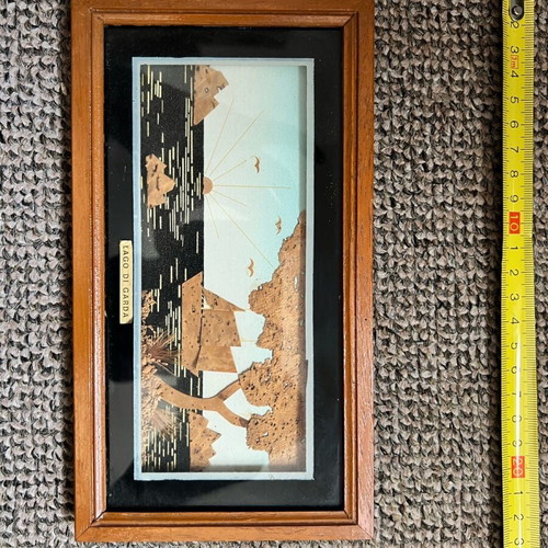Vintage small handmade cork board like new