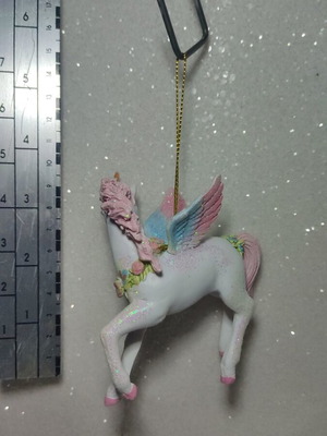 Pink unicorn hanging ornament