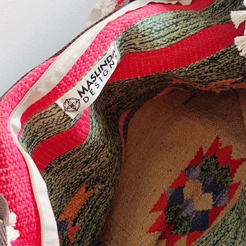Maslinda Designs large boho shoulder bag, colorful